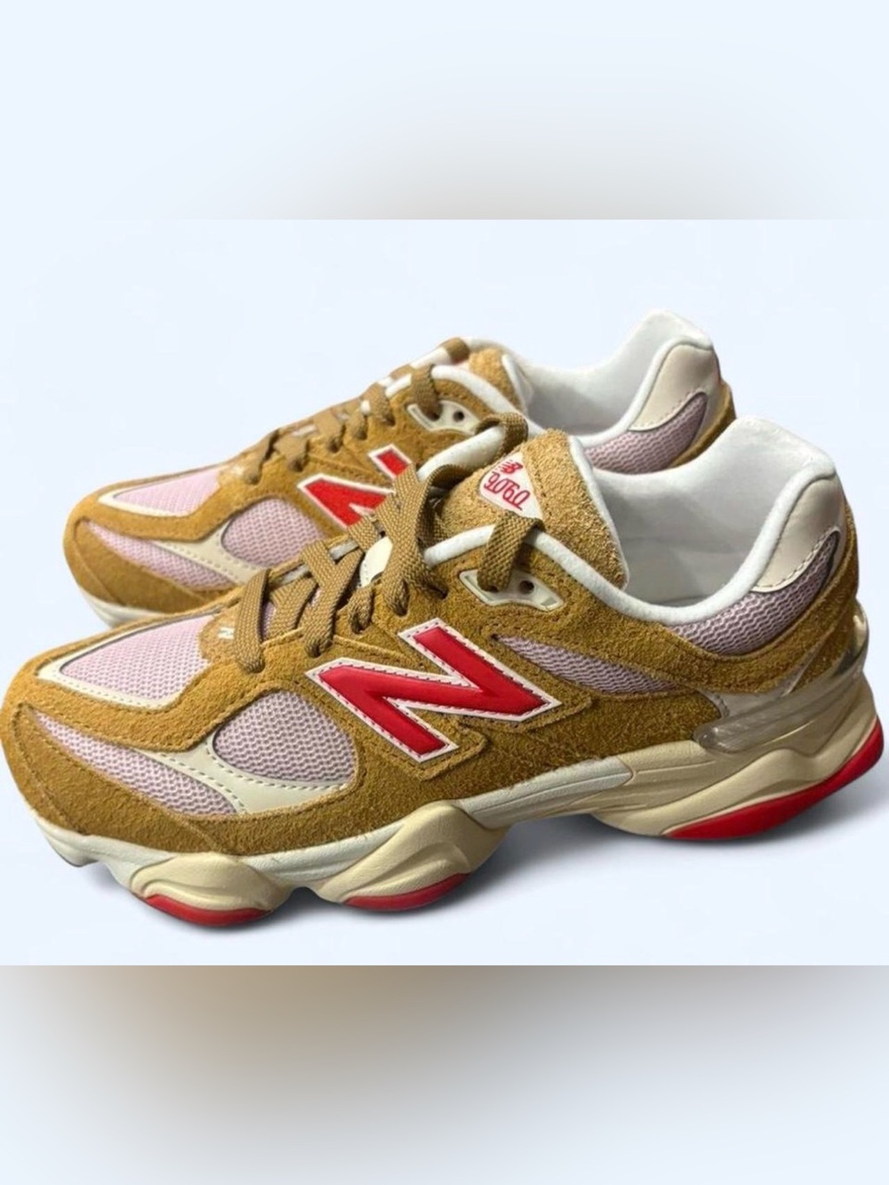 New Balance Mustard, Pink & Red Chunky Runner Sneakers